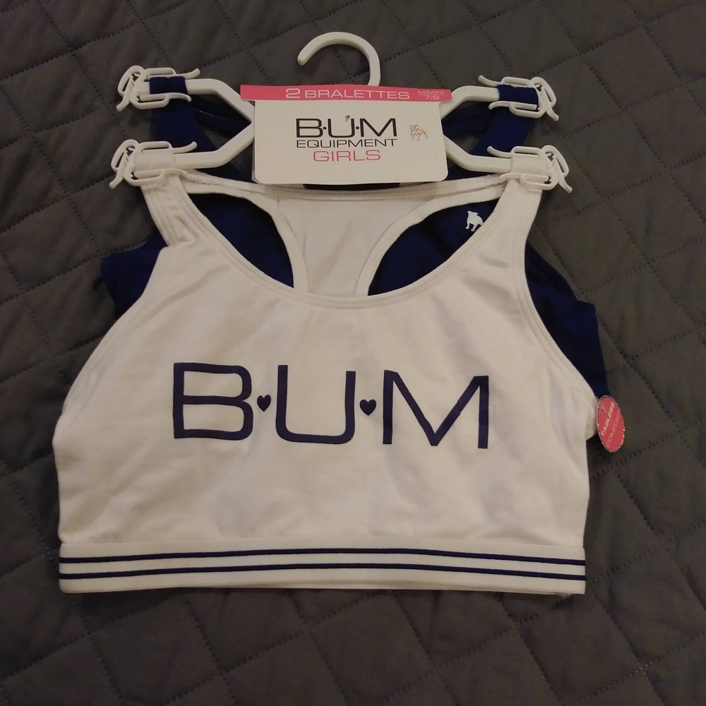 Equipment White and Blue Bralette Set